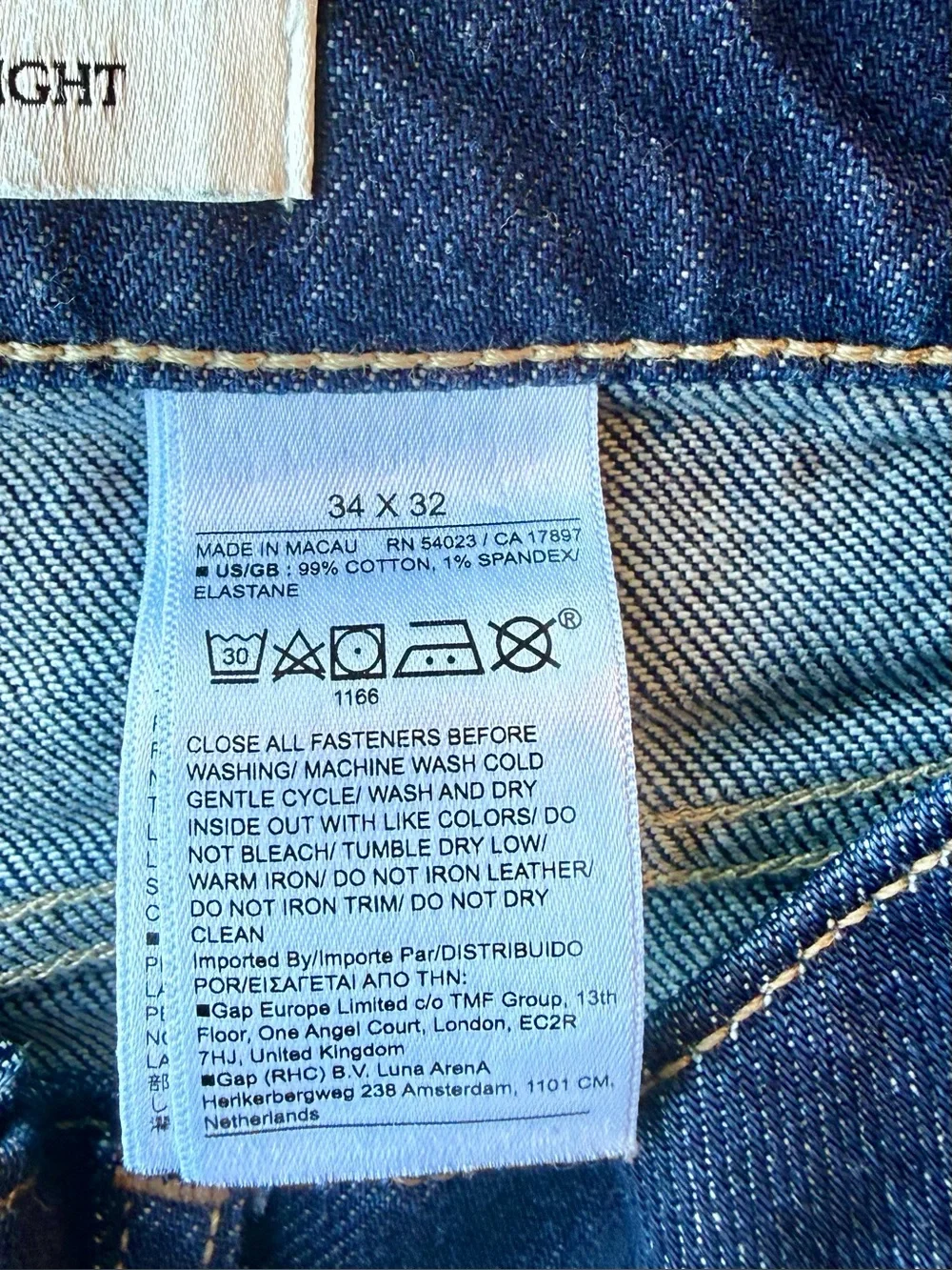 Banana Republic Authentic Straight Jeans * Dark Rinse * 34x32 * 99% Cotton NWOT